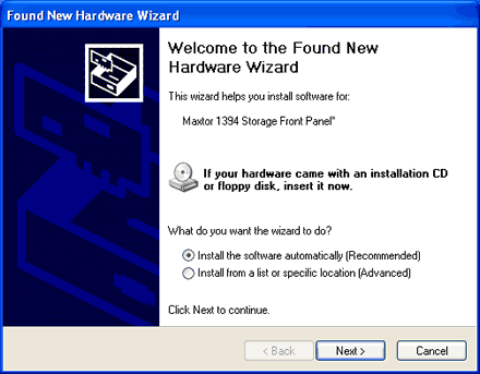 MAXTOR 1394 STORAGE FRONT PANEL DRIVERS DOWNLOAD FREE MAXTOR 1394 STORAGE FRONT PANEL WINDOWS VISTA DRIVER